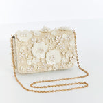MESTIZA NEW YORK Handbags OS / Ivory Pearl Beaded Torres Pearl Beaded Clutch Bag