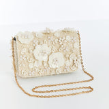 MESTIZA NEW YORK Handbags OS / Ivory Pearl Beaded Torres Pearl Beaded Clutch Bag