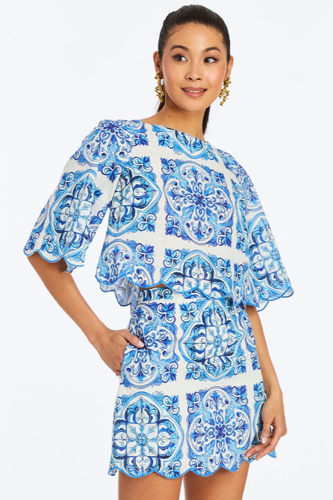 MESTIZA NEW YORK Top Charlize Scallop Top