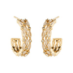 Mignonne Gavigan Earrings Gold Clear Clinton Hoops Gold Clear