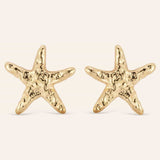 Mignonne Gavigan Earrings Gold Estrella Starfish Studs