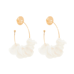 Mignonne Gavigan Earrings Cream Mini Lolita Hoop Earrings White