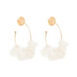 Mignonne Gavigan Earrings Cream Mini Lolita Hoop Earrings White