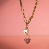 Mignonne Gavigan Necklace Pink Love Story Charm Necklace