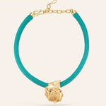 Mignonne Gavigan Necklaces Cerulean Gold Concha Shell Necklace