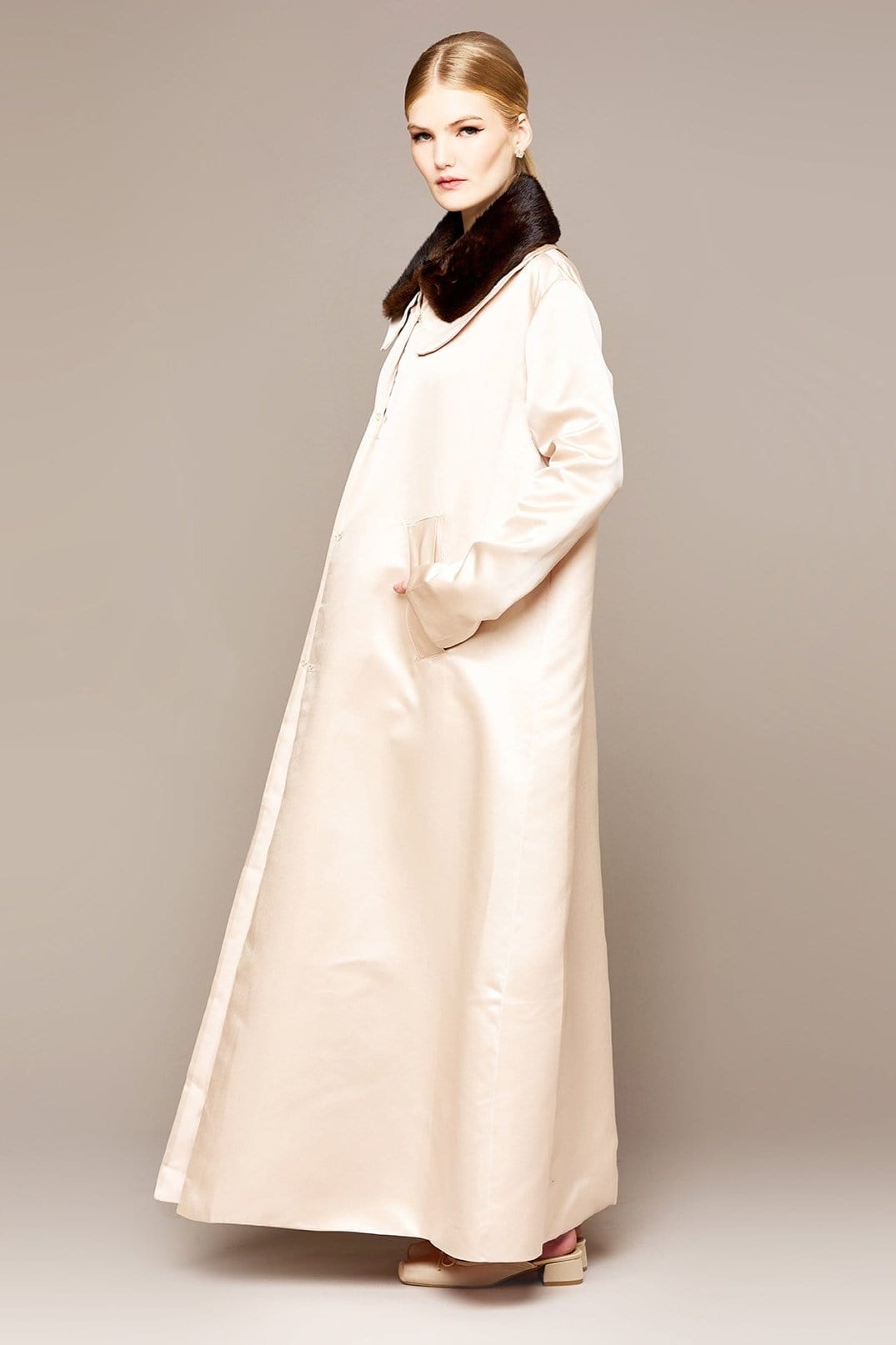 MME. Mink Coats & Jackets Opera Coat- Blush