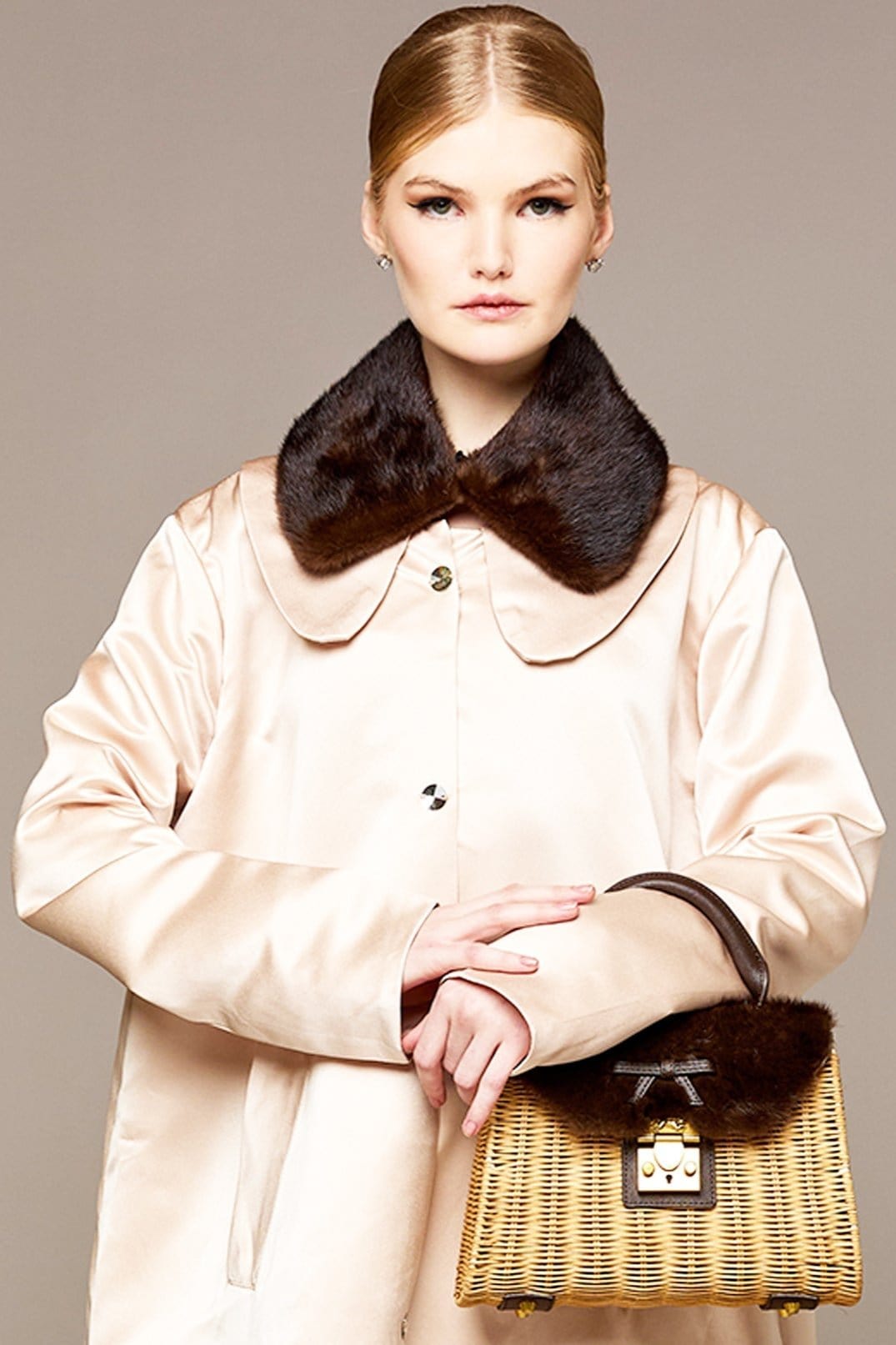 MME. Mink Coats & Jackets Opera Coat- Blush