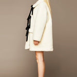 MME. Mink Coats & Jackets Teddy Bow 3/4 Coat- Neige