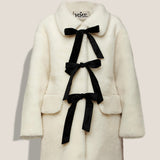 MME. Mink Coats & Jackets Teddy Bow 3/4 Coat- Neige