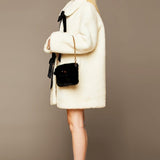 MME. Mink Coats & Jackets Teddy Bow 3/4 Coat- Neige