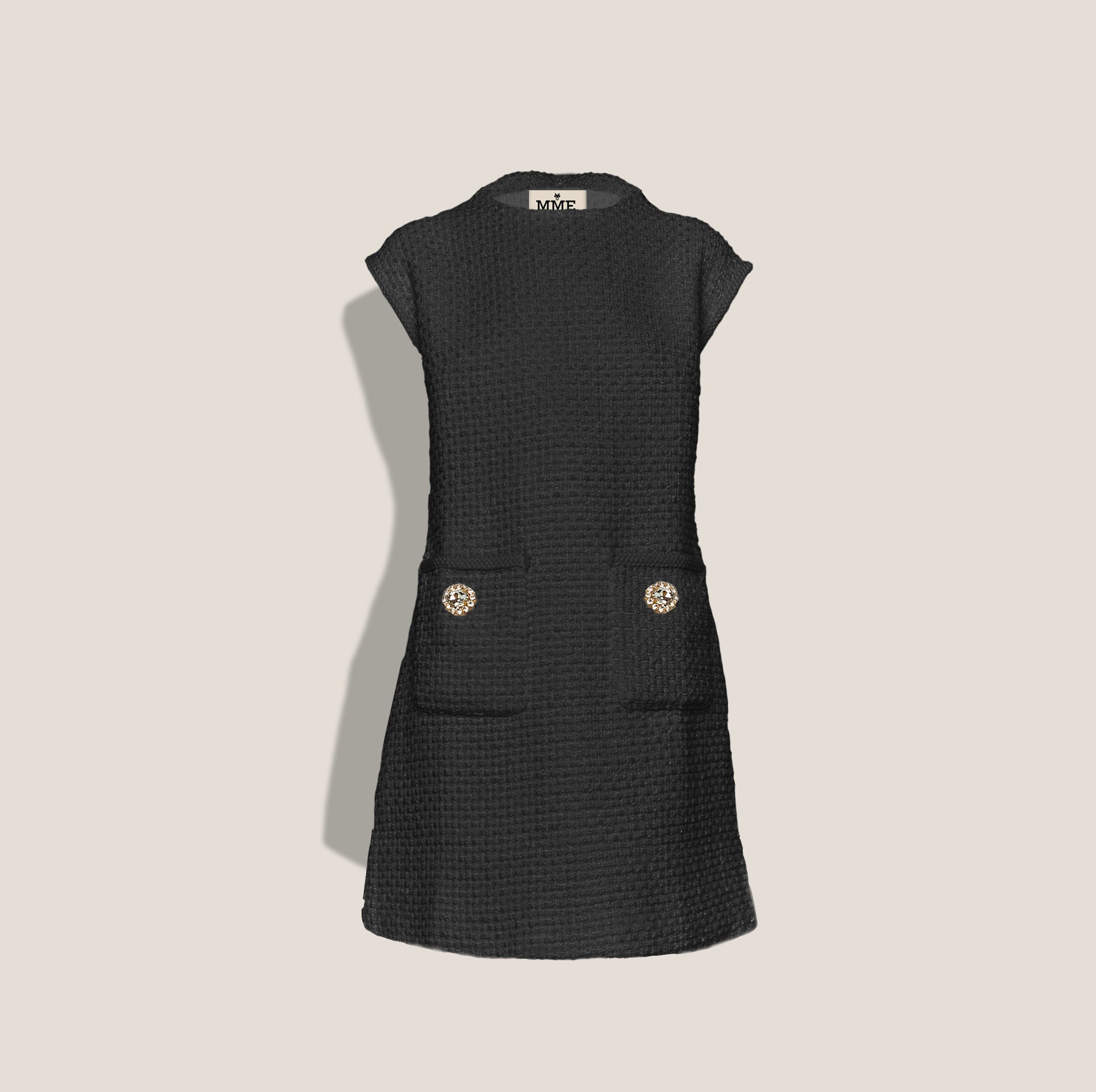 MME. Mink Dress MME. Turlington Bouclé Dress - Noir