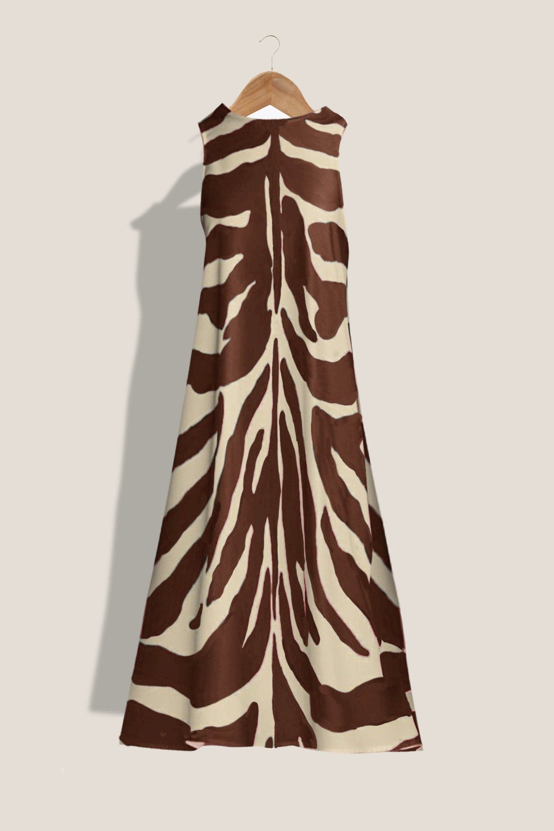 MME. Mink Dress "Zebra" Garden Dress - Cognac