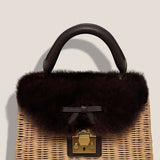 MME. Mink Handbags Audrey Mink Basket