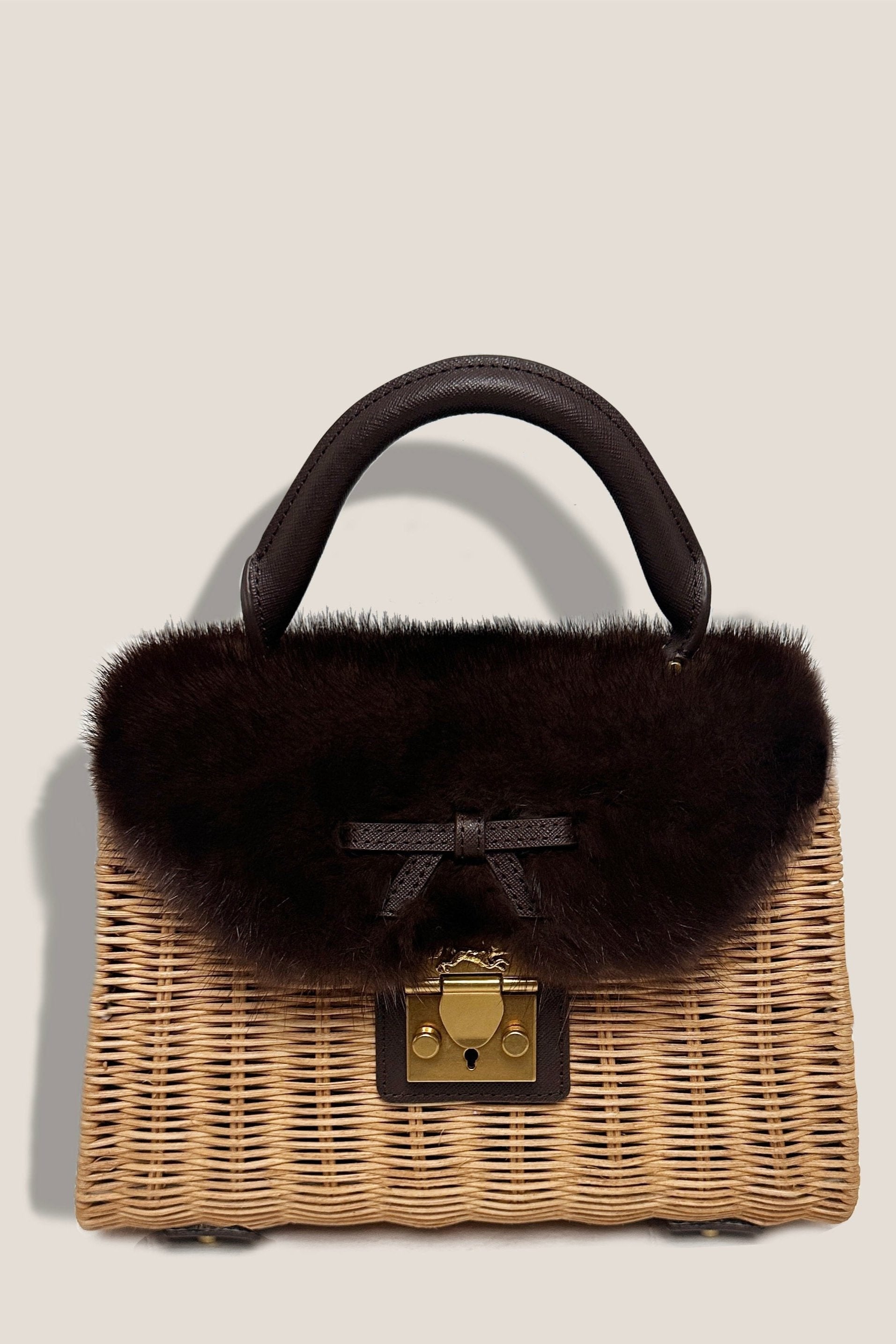 MME. Mink Handbags Audrey Mink Basket