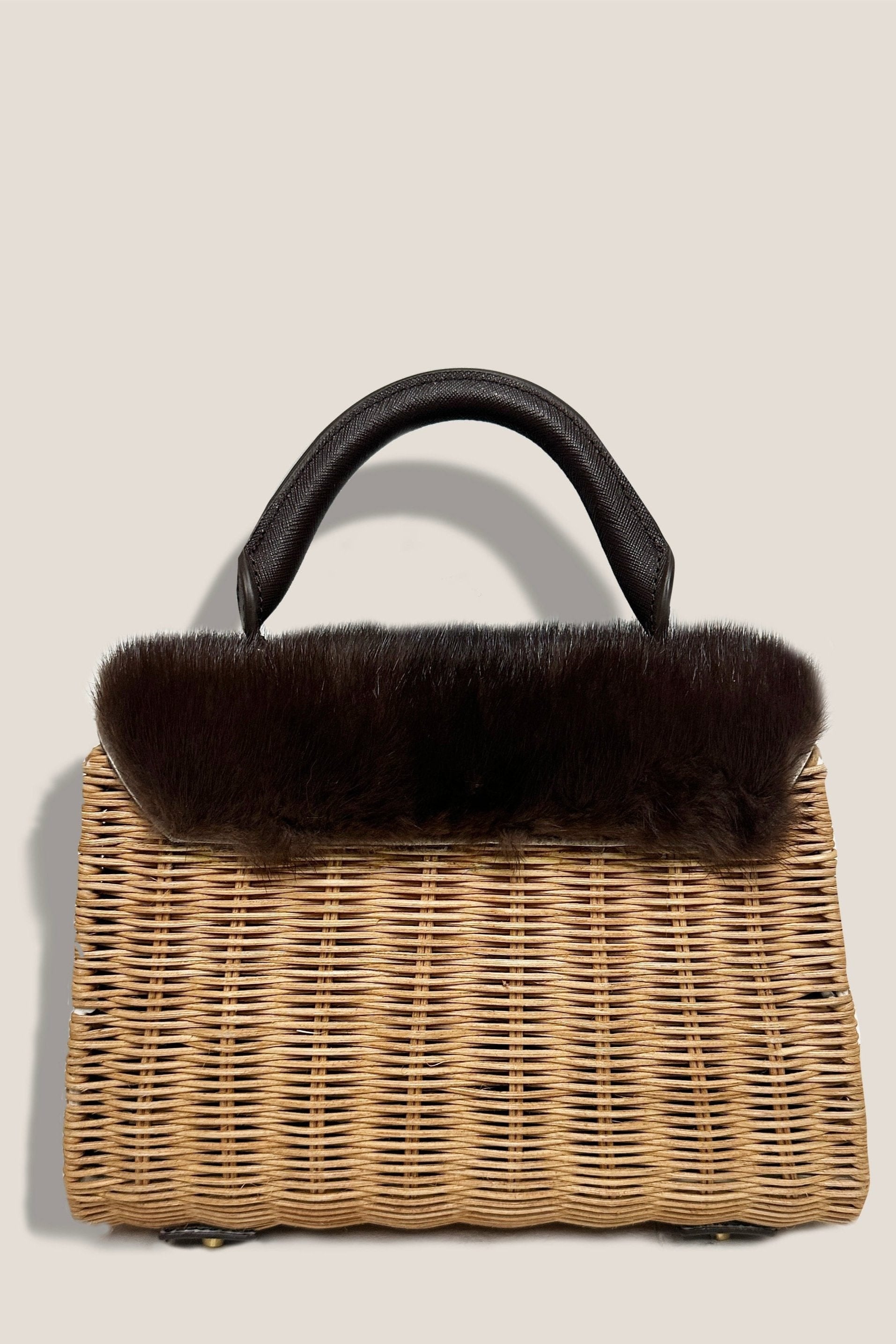 MME. Mink Handbags Audrey Mink Basket