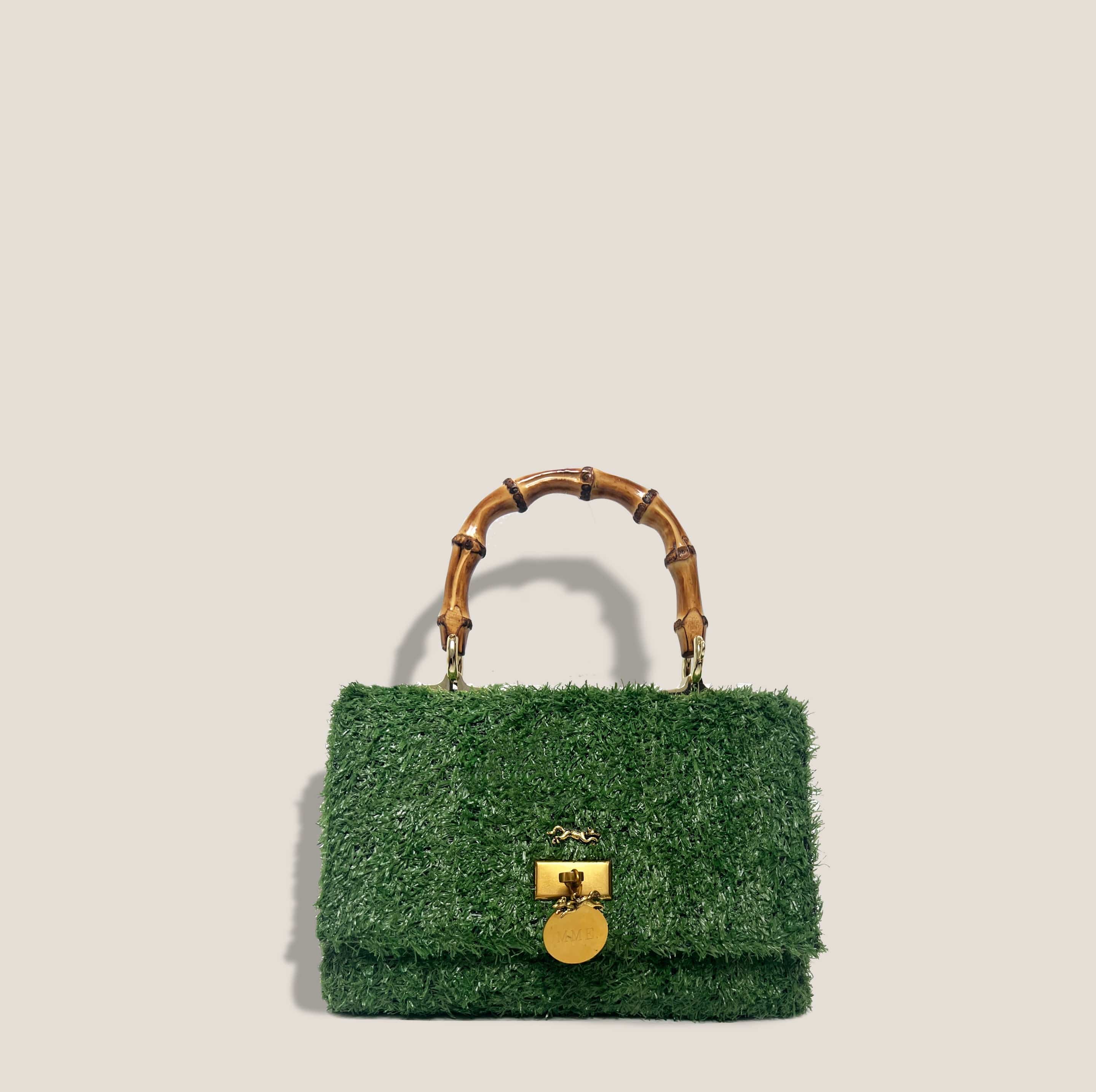 MME. Mink Handbags Grass Court Grass Clutch