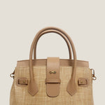 MME. Mink Handbags The ONASSIS 30 WOVEN TOTE - NUDE