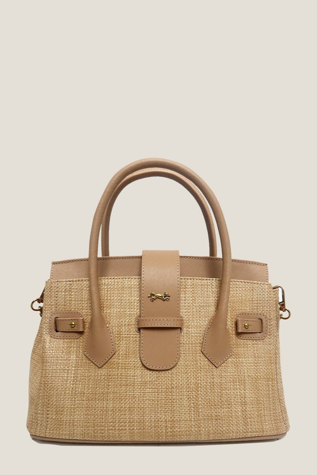 MME. Mink Handbags The ONASSIS 30 WOVEN TOTE - NUDE
