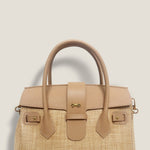 MME. Mink Handbags The ONASSIS 30 WOVEN TOTE - NUDE
