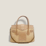 MME. Mink Handbags The ONASSIS 30 WOVEN TOTE - NUDE