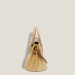 MME. Mink Handbags The ONASSIS 30 WOVEN TOTE - NUDE
