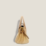 MME. Mink Handbags The ONASSIS 30 WOVEN TOTE - NUDE