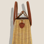 MME. Mink Handbags THE ONASSIS 35 BASKET - COGNAC*