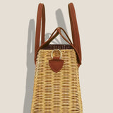 MME. Mink Handbags THE ONASSIS 35 BASKET - COGNAC*