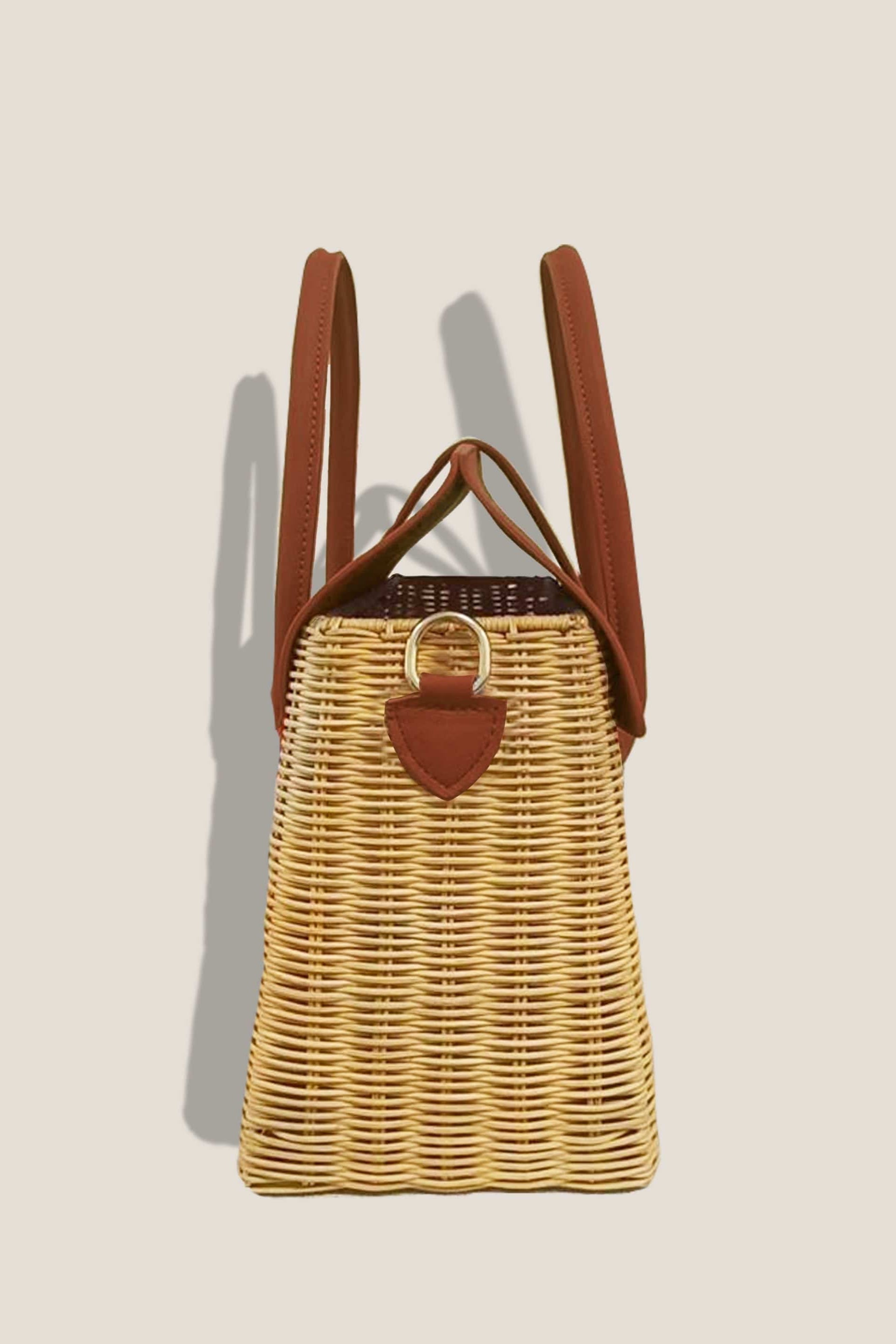 MME. Mink Handbags THE ONASSIS 35 BASKET - COGNAC*