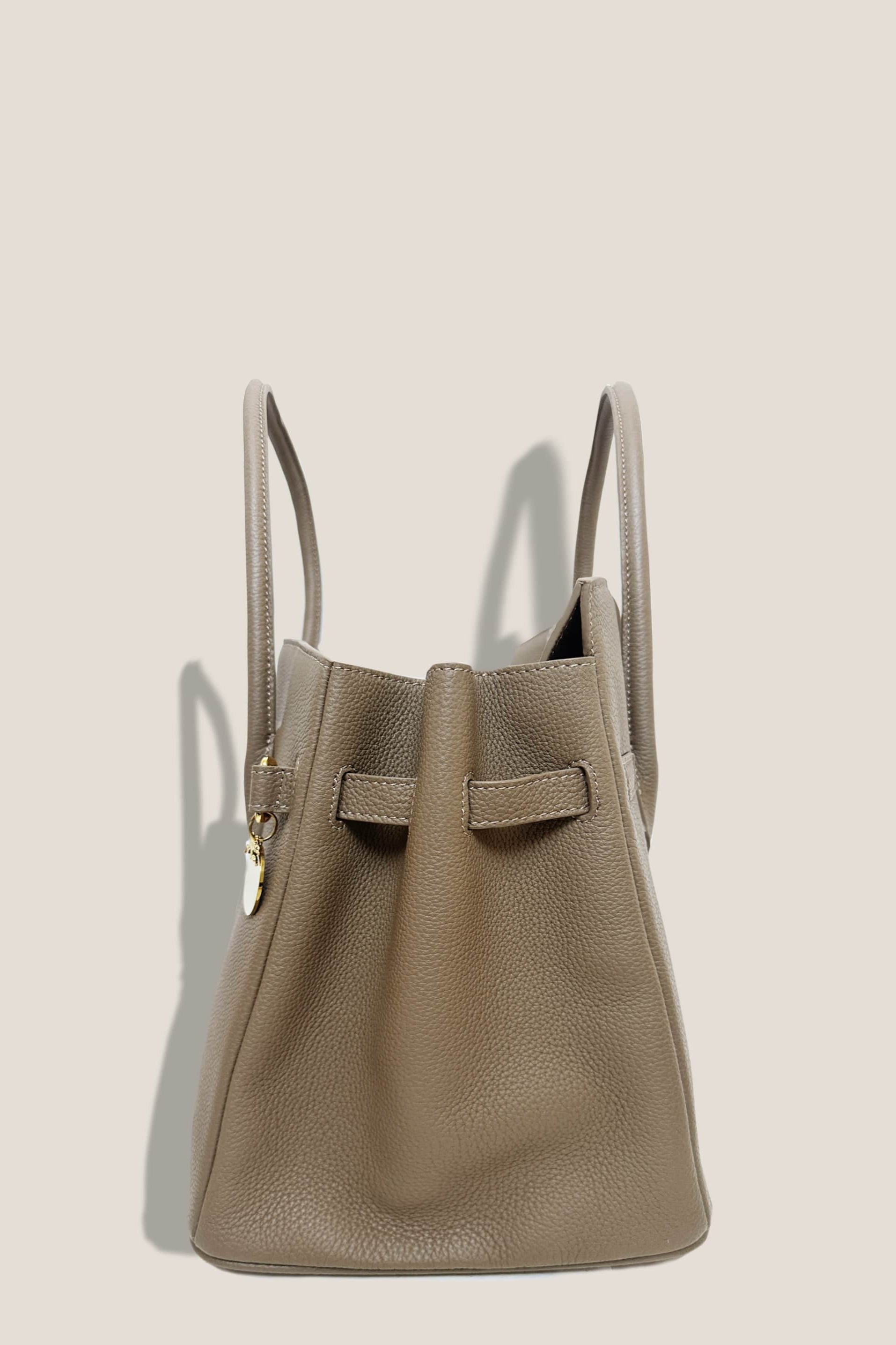 MME. Mink Handbags The ONASSIS 35 TOTE - TOGO MOCHA