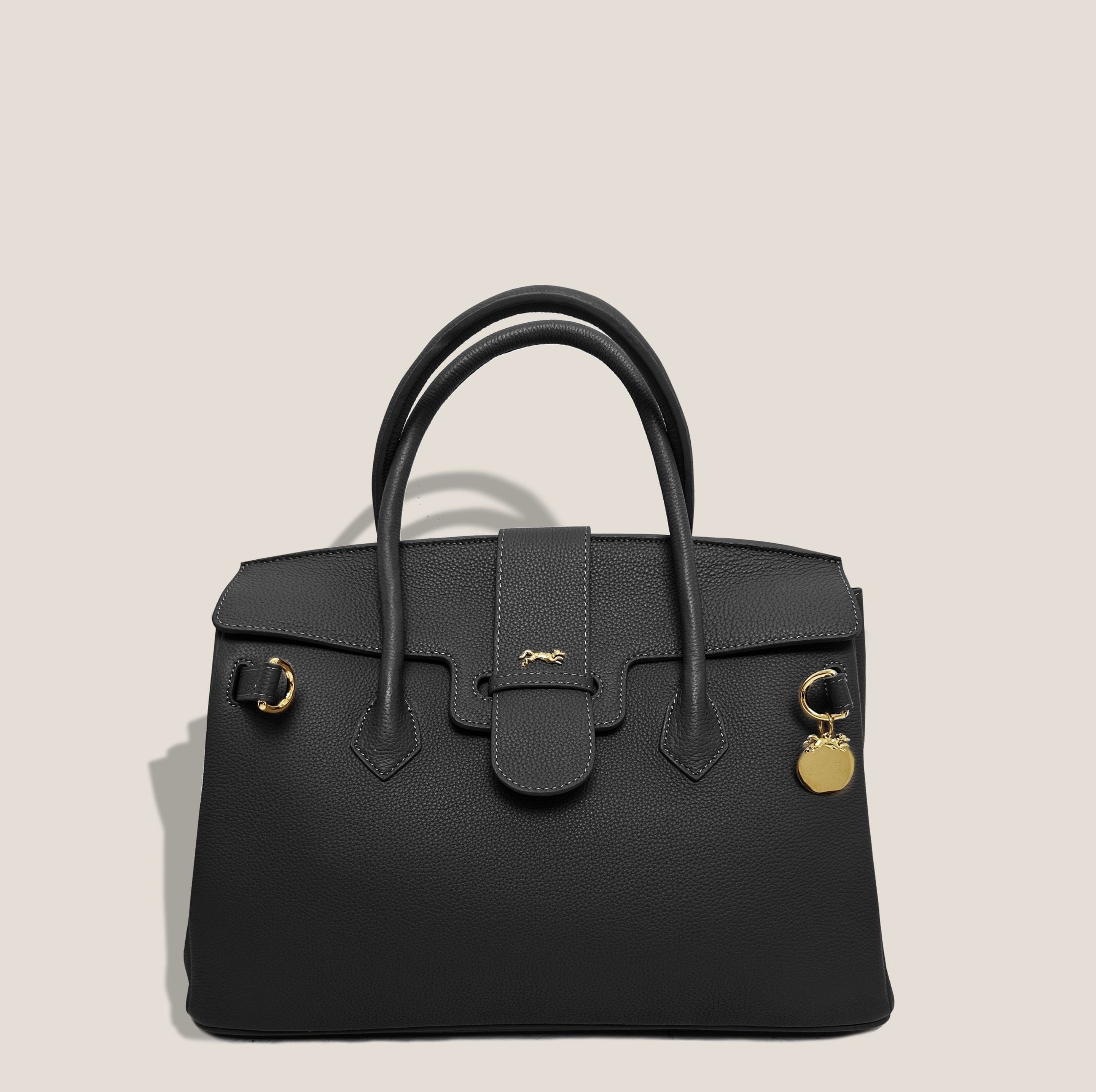 MME. Mink Handbags The ONASSIS 35 TOTE - TOGO NOIR