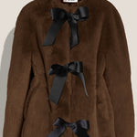 MME. Mink Jacket Darcy Bow Jacket- Cognac