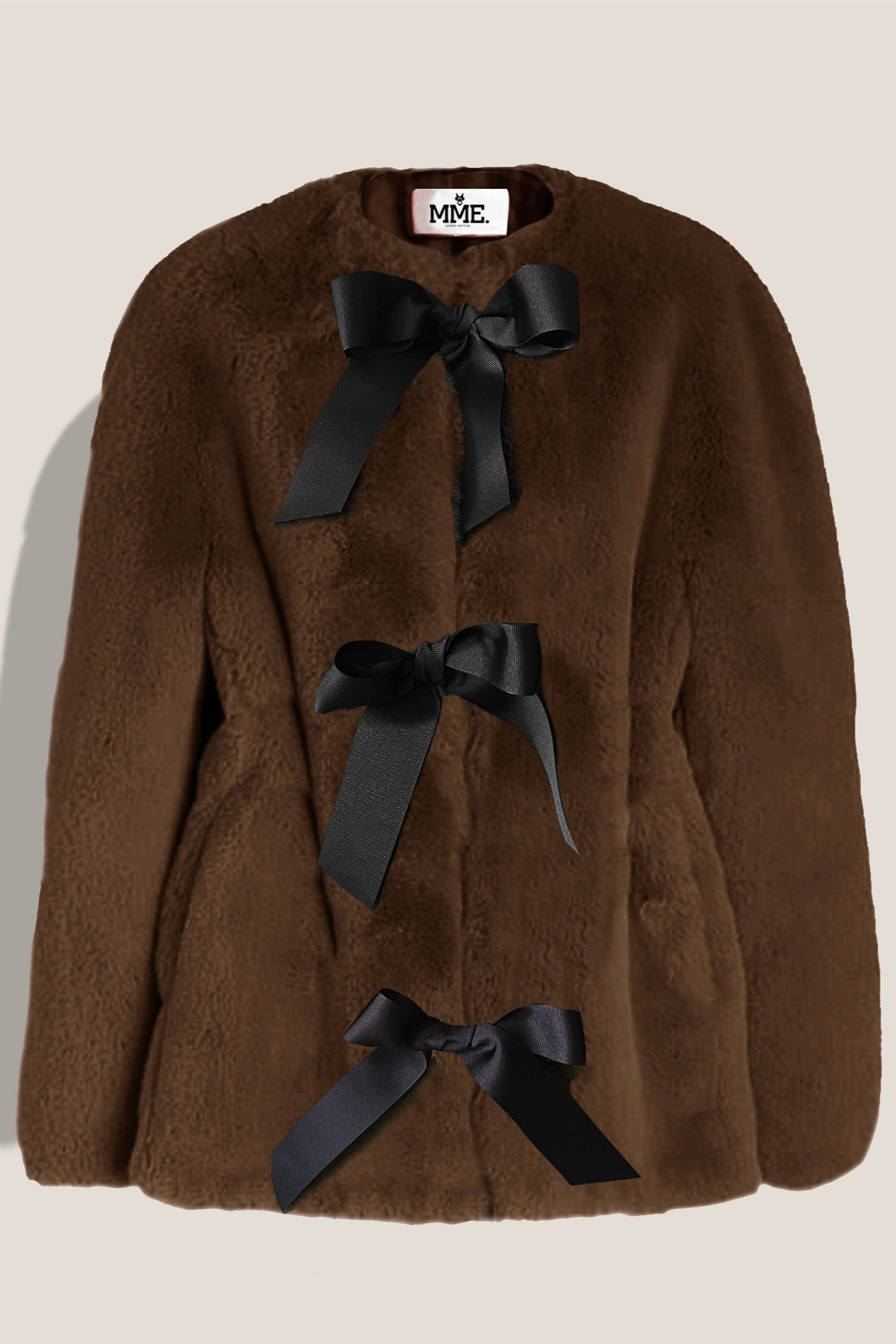 MME. Mink Jacket Darcy Bow Jacket- Cognac