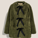 MME. Mink Jacket S Darcy Bow Jacket- Winter Moss