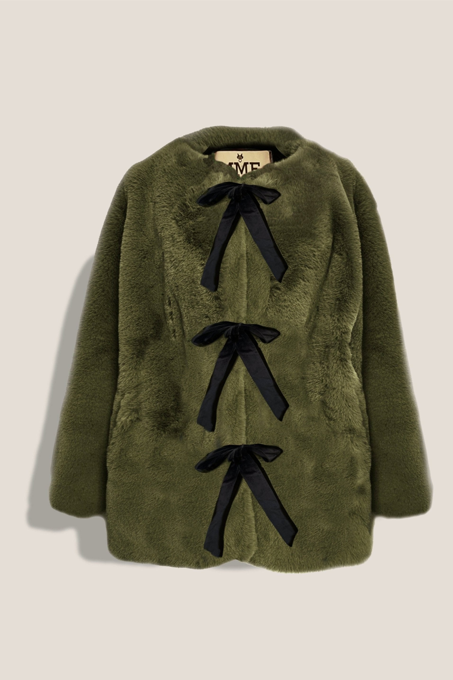 MME. Mink Jacket S Darcy Bow Jacket- Winter Moss