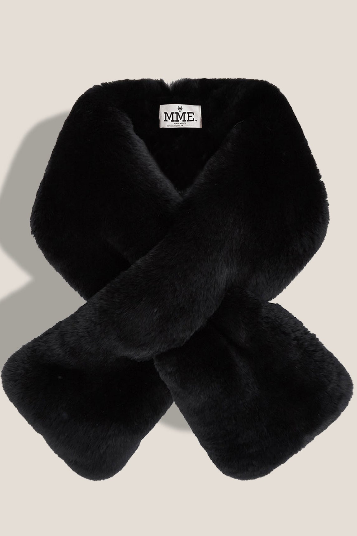 MME. Mink Scarf Noir Fur Wrap - Noir