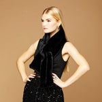 MME. Mink Scarf Noir Fur Wrap - Noir