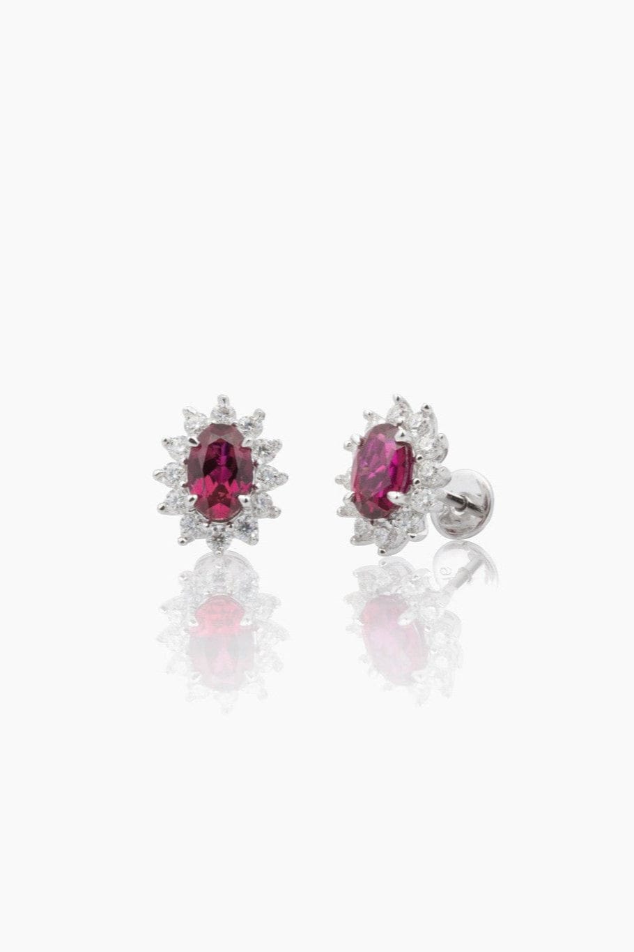 Modern Gem Co Earrings Bea Red Ruby Studs