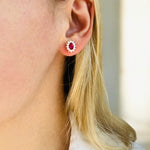 Modern Gem Co Earrings Bea Red Ruby Studs