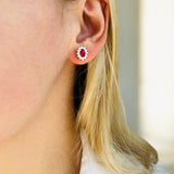 Modern Gem Co Earrings Bea Red Ruby Studs