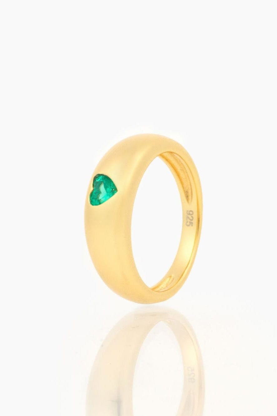 Esme Heart Dome Ring