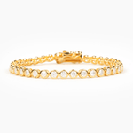 Modern Gem Co Remi 4mm Gold Bezel Tennis Bracelet