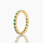 Modern Gem Co Ring Remi Round Emerald Bezel Ring