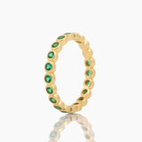 Modern Gem Co Ring Remi Round Emerald Bezel Ring