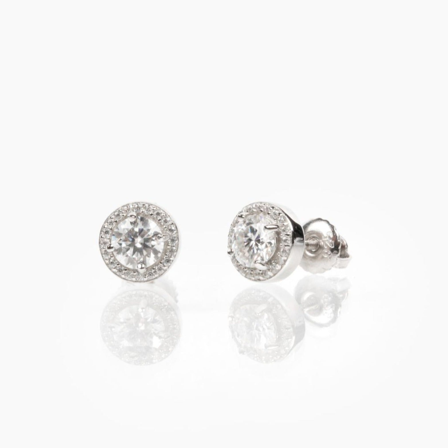 Modern Gem Co Zoe Round Halo 9mm Stud