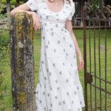 Never A Wallflower Dress Chloe Maxi Dress Blue Green Floral Jacquard