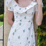 Never A Wallflower Dress Chloe Maxi Dress Blue Green Floral Jacquard