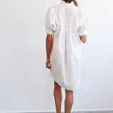 Never A Wallflower dress High Neck Dress Snow White Poplin