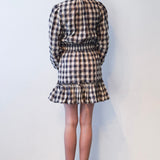 Never A Wallflower Dress Primrose Short Dress Navy Plaid