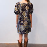 Never A Wallflower Dress Square Neck Short Dress Paisley